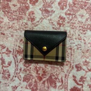 Burberry Black and Tan Wallet